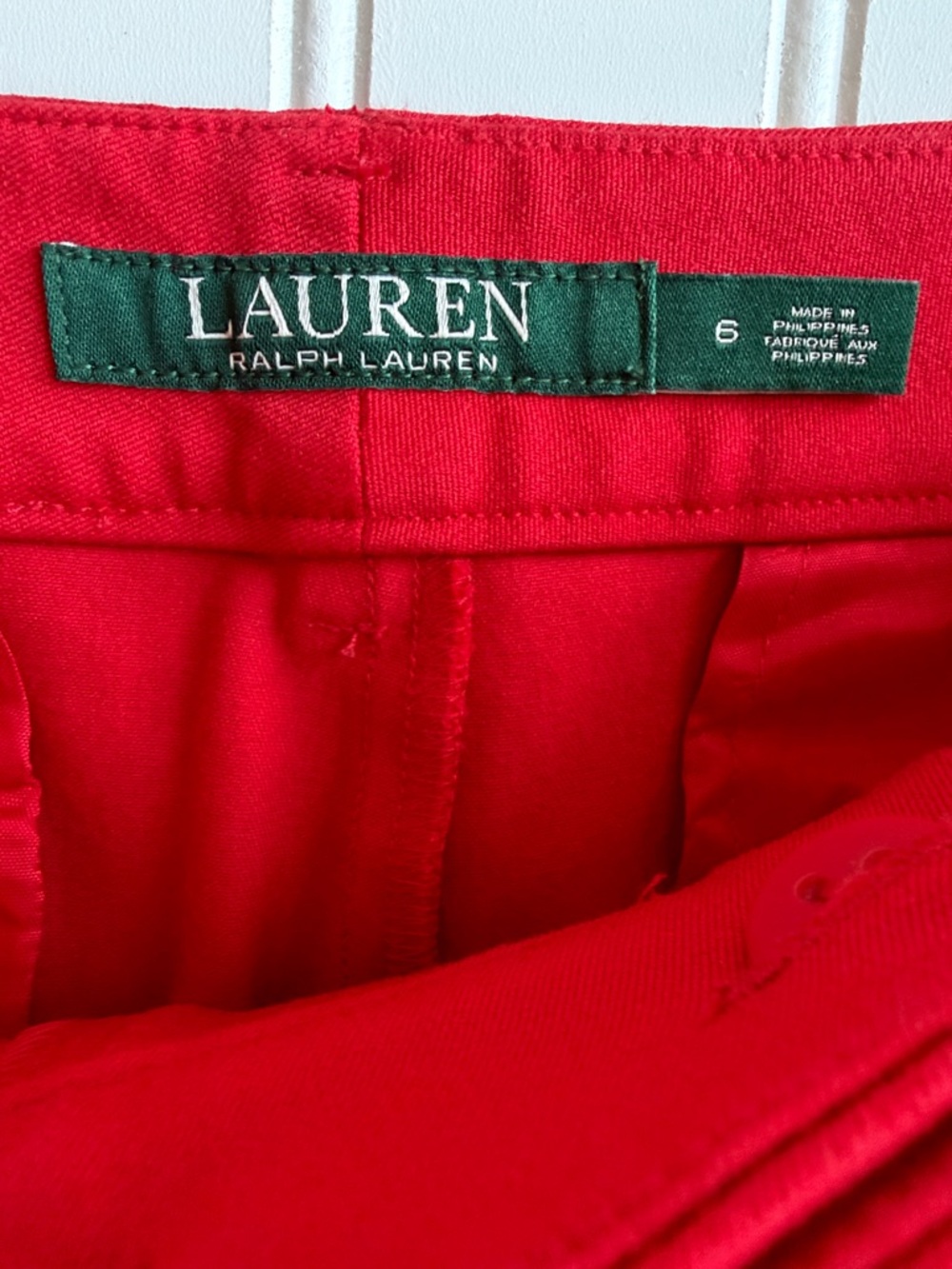 Lauren Ralph Lauren Red Tailored Bermuda Shorts - Picture 2 of 9